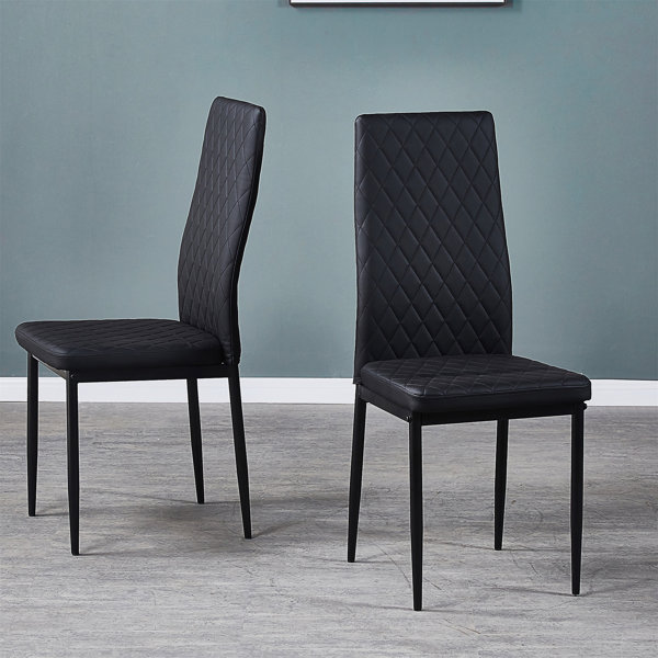 Hokku Designs Broddie Dinning Chairs, Faux Leather Dining Chair